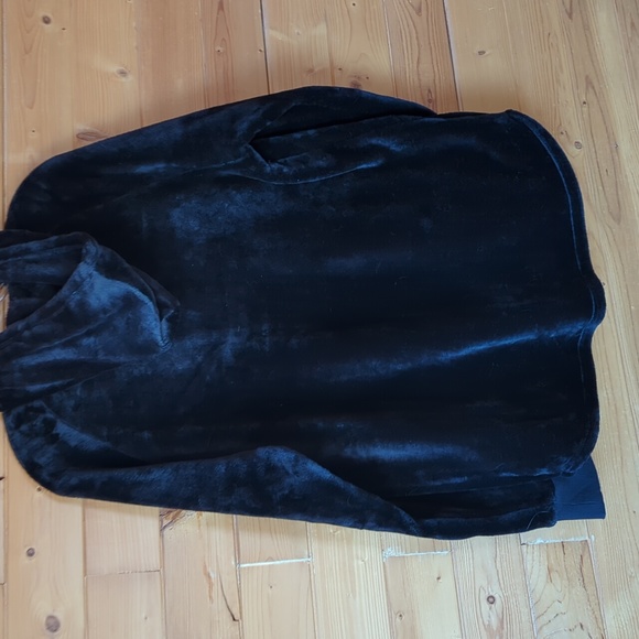 Black Velour Hoodie - Picture 2 of 5